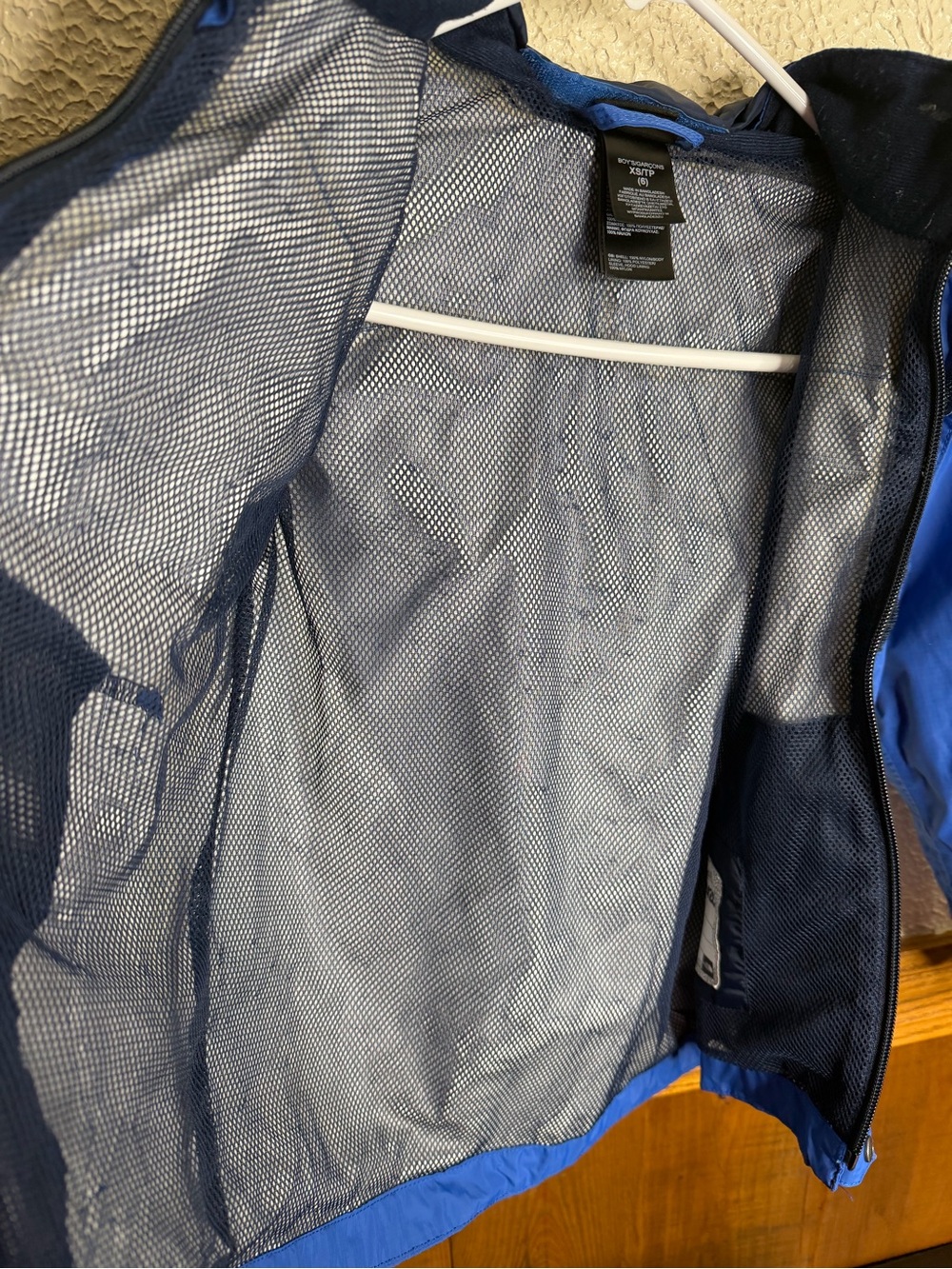 The North Face Bright Blue Kids' Hooded Rain Jacket - Picture 3 of 4
